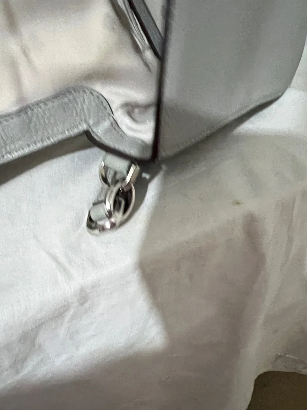 kate spade Light Gray Pebbled Leather Crossbody Bag